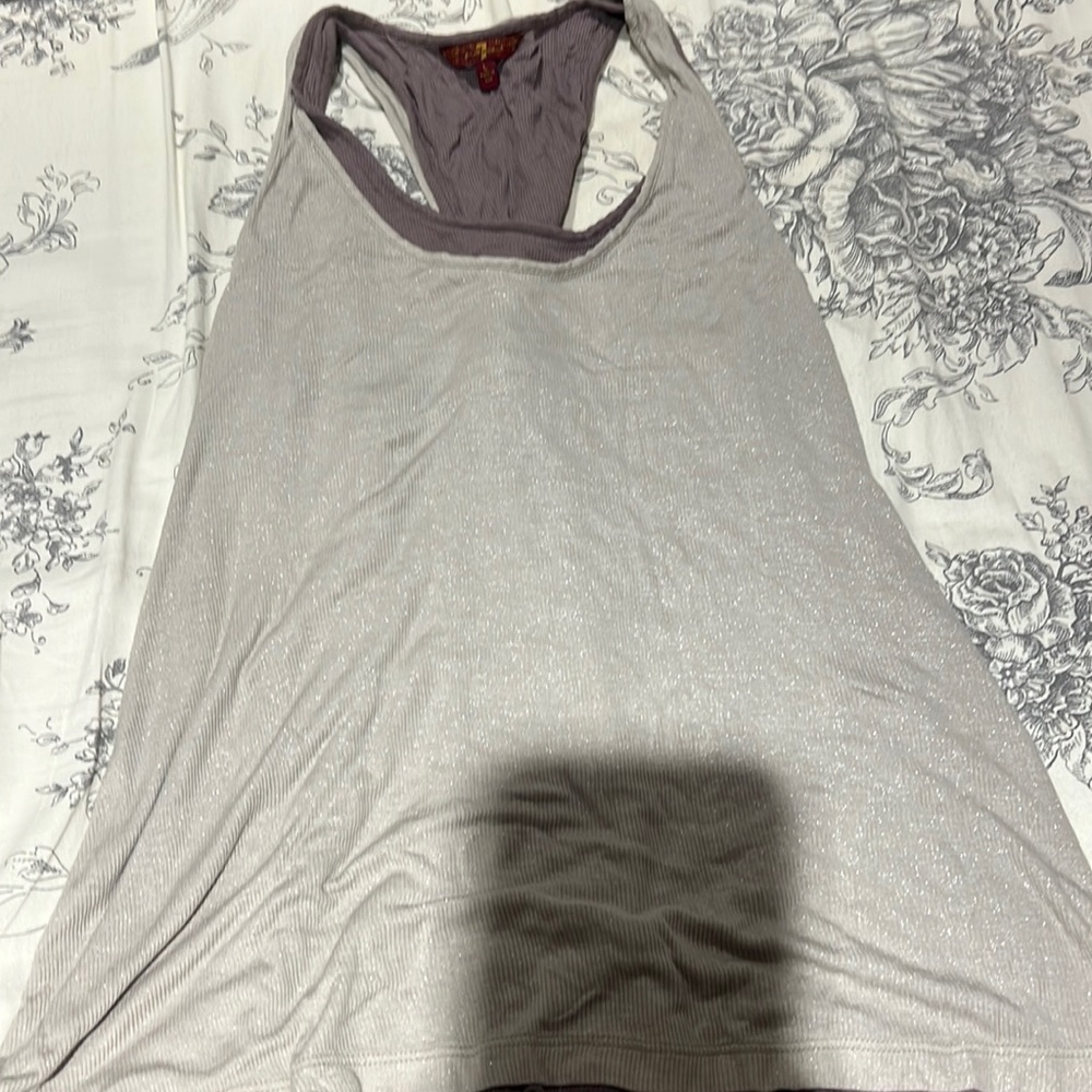 7 for all Mankind layered tank top - looks like 2 tank tops layered but is one